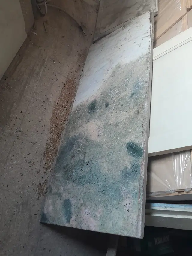 mesada ciega de marmol de 160x60 mesada con bacha  doble 160x60