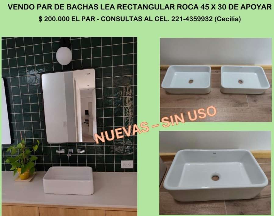 Bachas Roca rectangulares