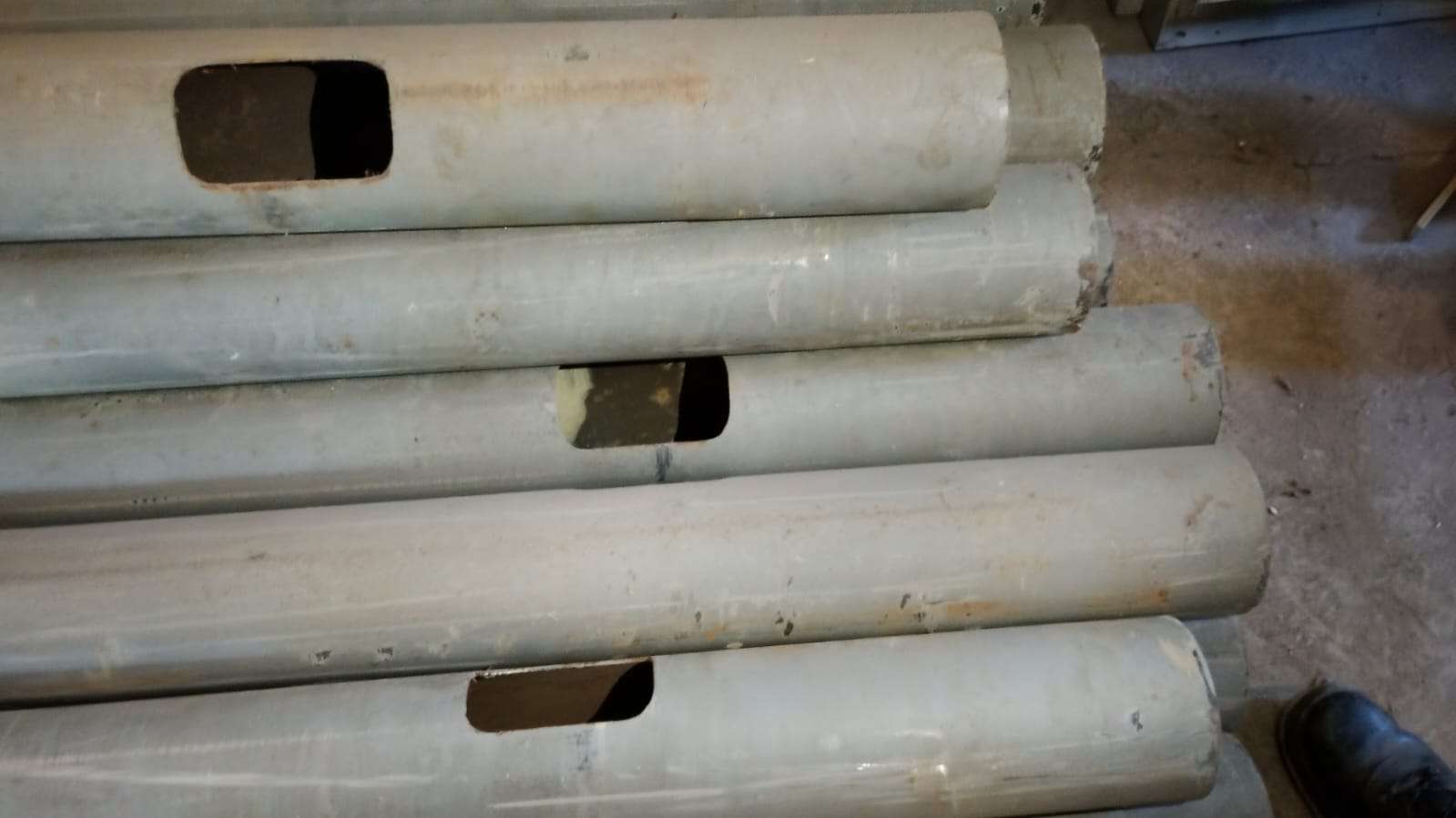POSTE CÓNICO CIRCULAR ACERO GALVANIZADO 6,90 METROS - NUEVO SIN USO