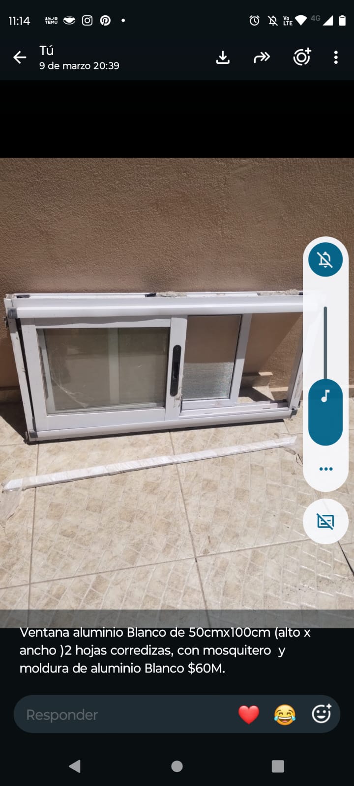 ventana 2 hojas con mosquitero