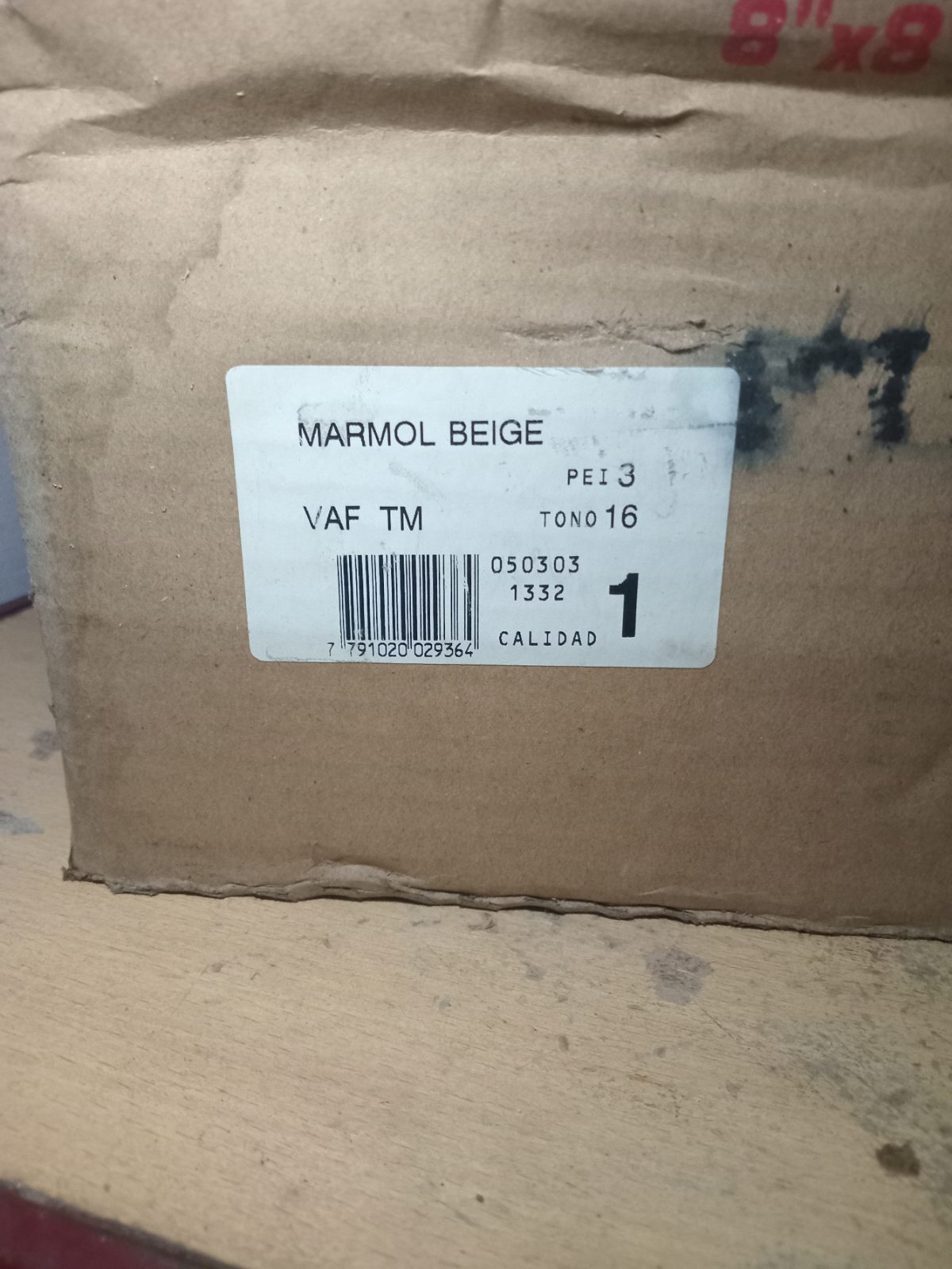 Cerámica Mármol Beige 20x20 Cm (1ra Calidad) - Precio Por Caja (1 m²)