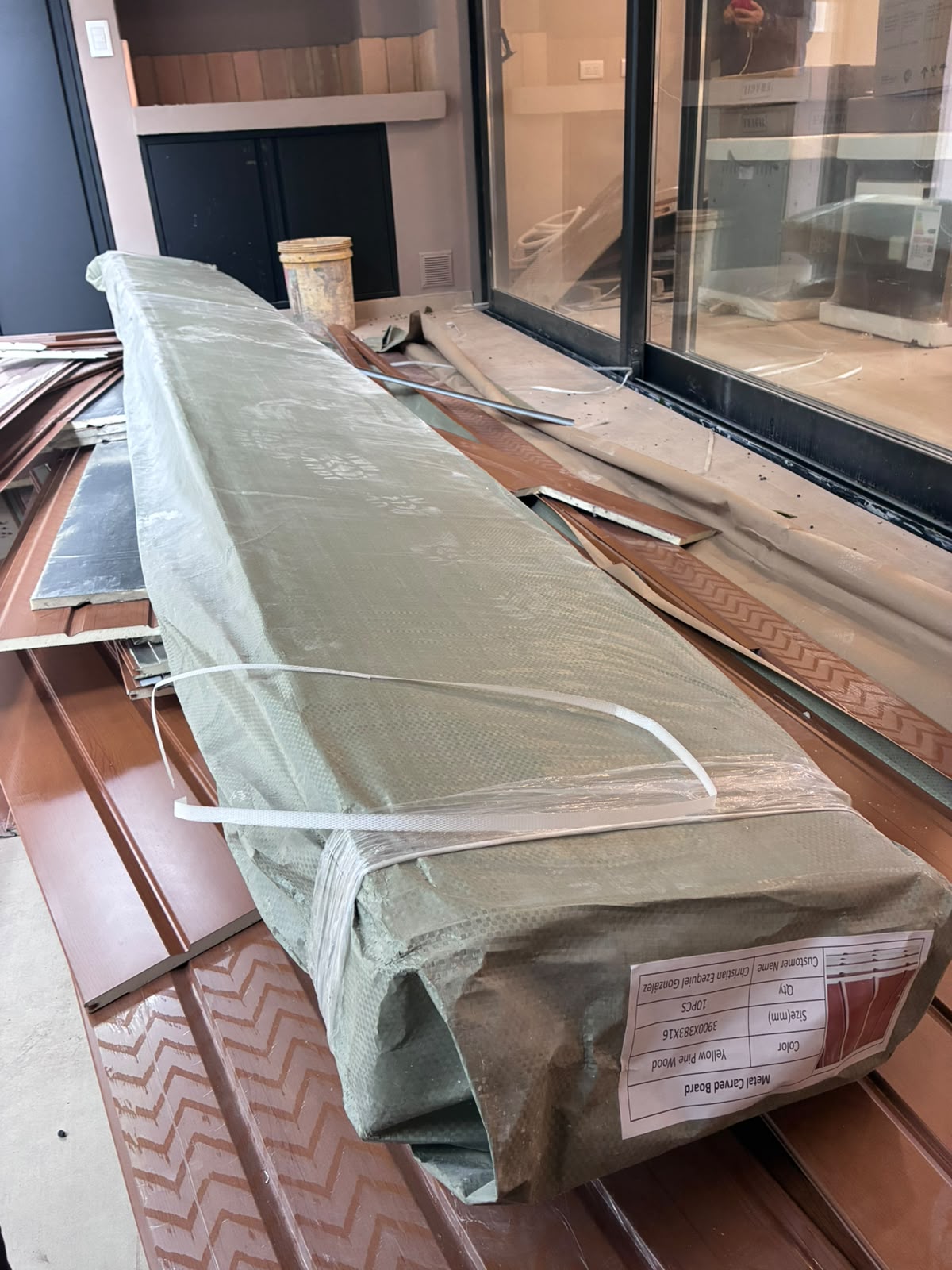 revestimiento para exterior simil madera caja cerrada mas muchos sobrantes!