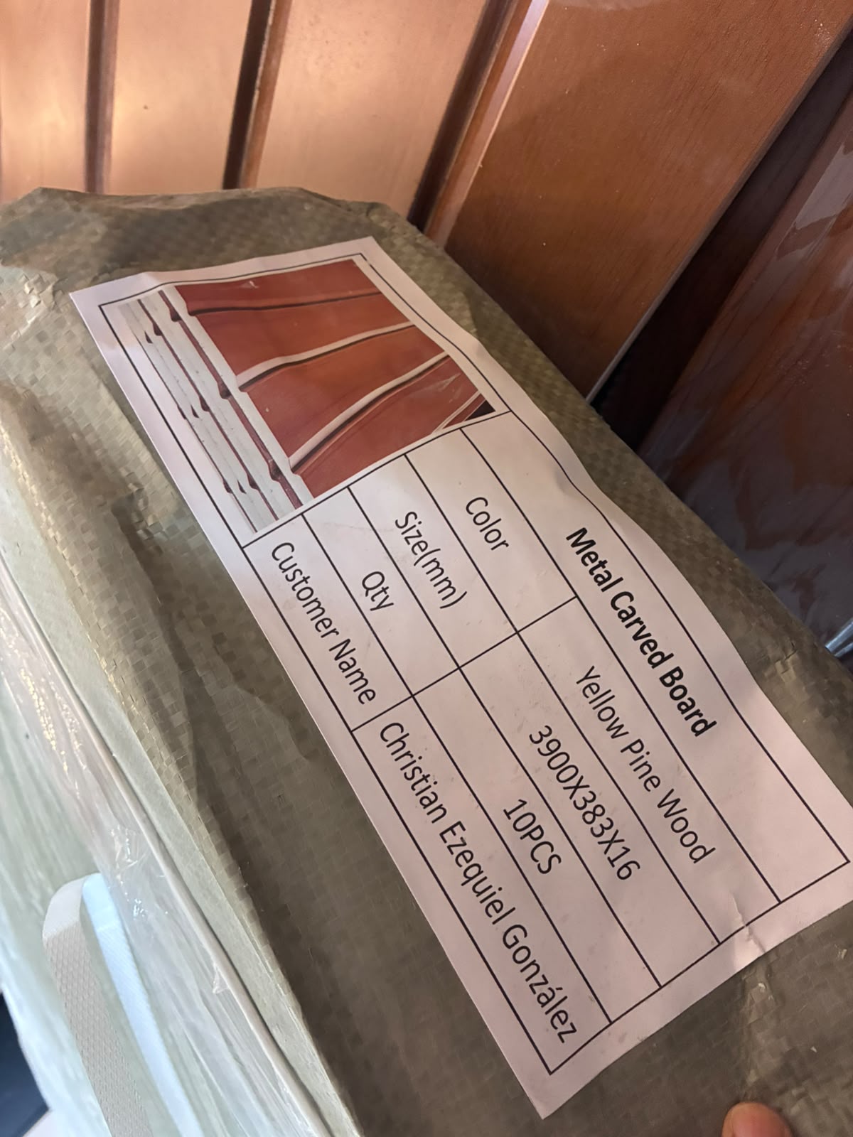 revestimiento para exterior simil madera caja cerrada mas muchos sobrantes!