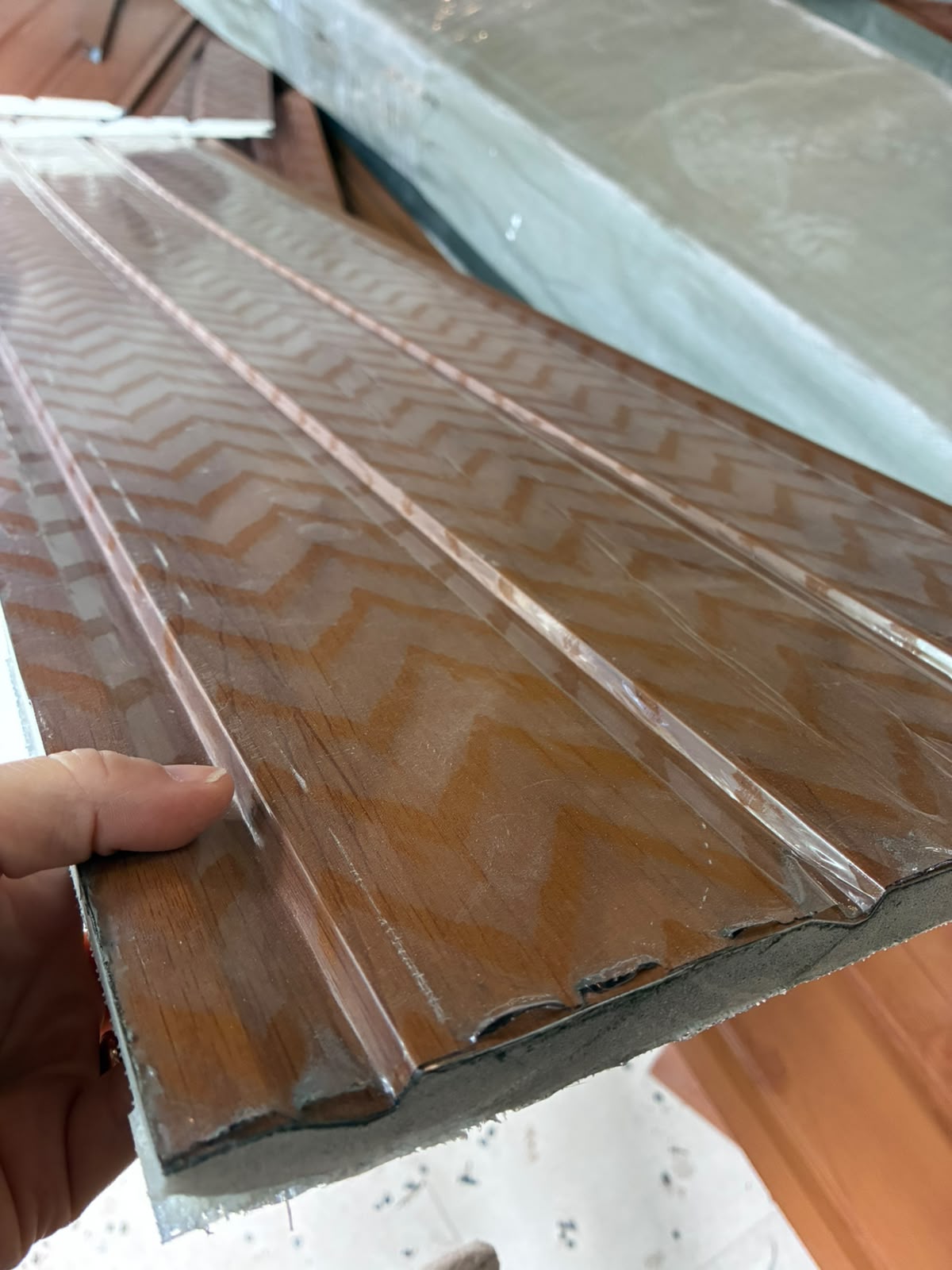 revestimiento para exterior simil madera caja cerrada mas muchos sobrantes!