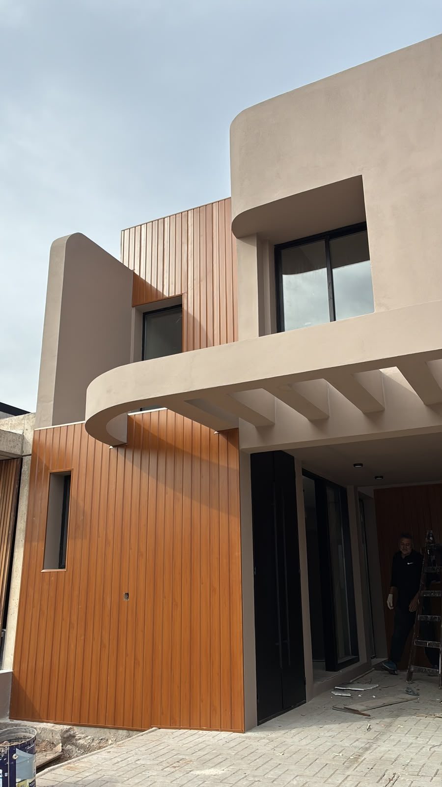 revestimiento para exterior simil madera caja cerrada mas muchos sobrantes!