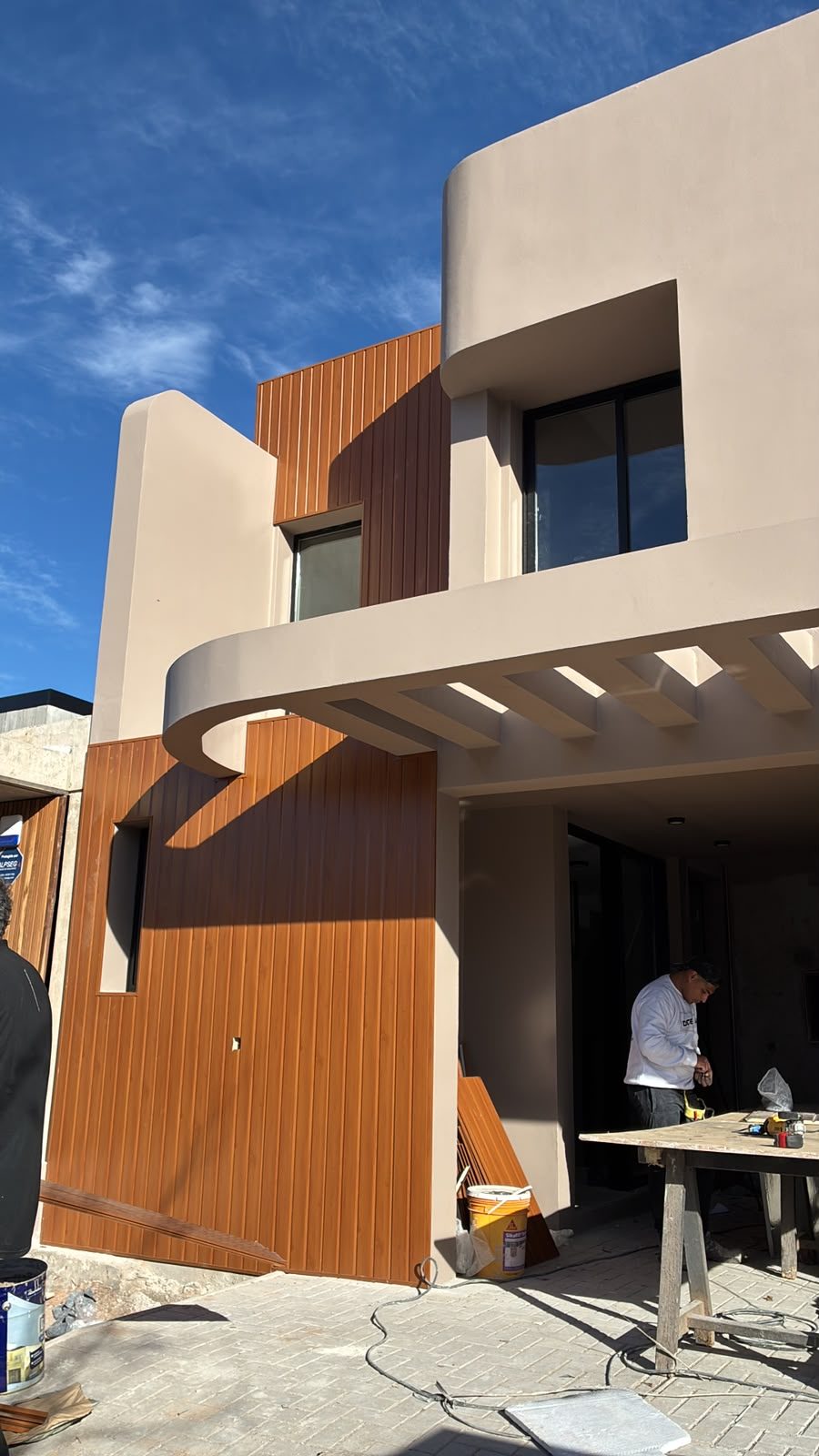 revestimiento para exterior simil madera caja cerrada mas muchos sobrantes!