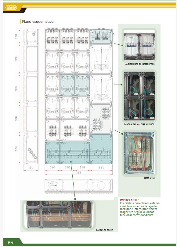 Gabinetes Modulares para Medición de Energía Trifasica T1