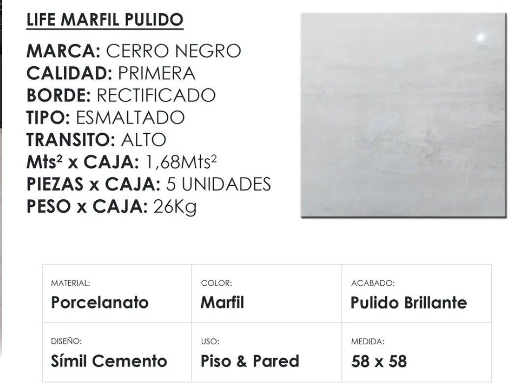 Porcelanato cerro negro